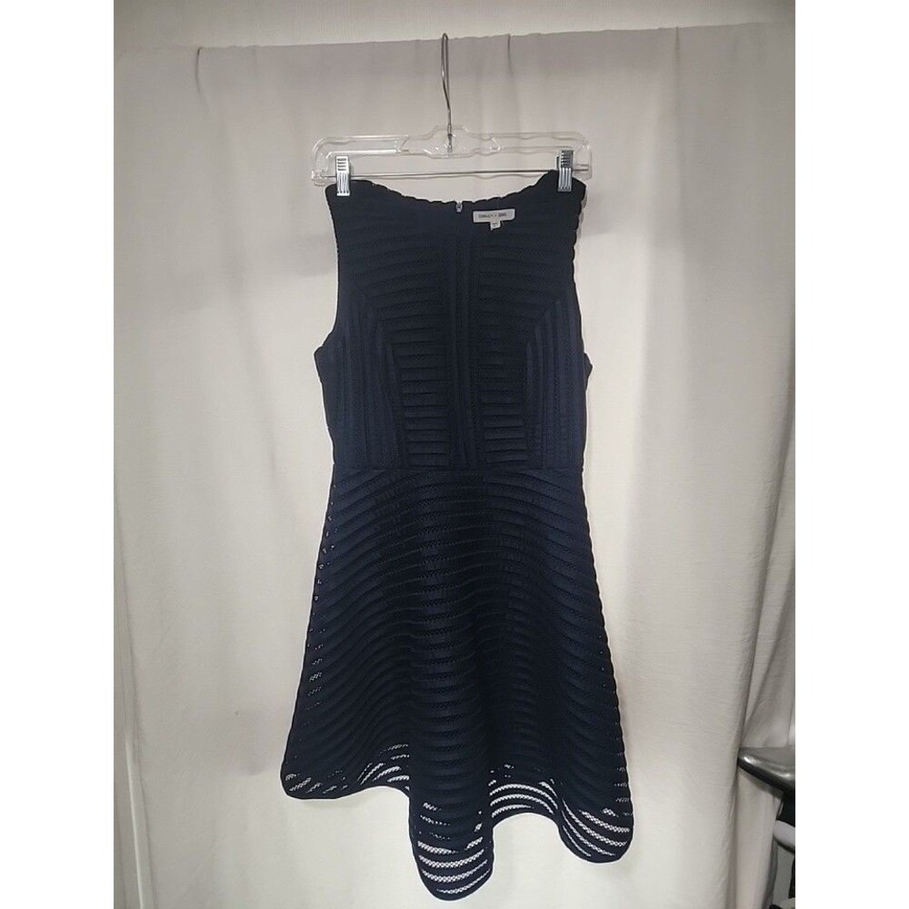 Sophia + Zeke navy blue textured skate dress size M